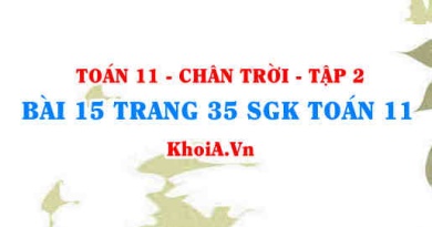 Bài 15 trang 35 Toán 11 Tập 2 Chân trời sáng tạo